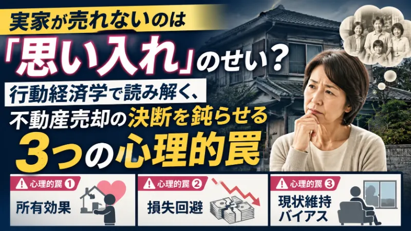 実家が売れないのは「思い入れ」のせい？行動経済学で読み解く、不動産売却の決断を鈍らせる3つの心理的罠