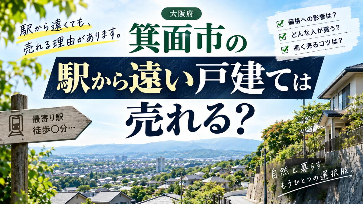 箕面市の駅から遠い戸建ては売れる？売却価格への影響と高く売るためのポイントを徹底解説