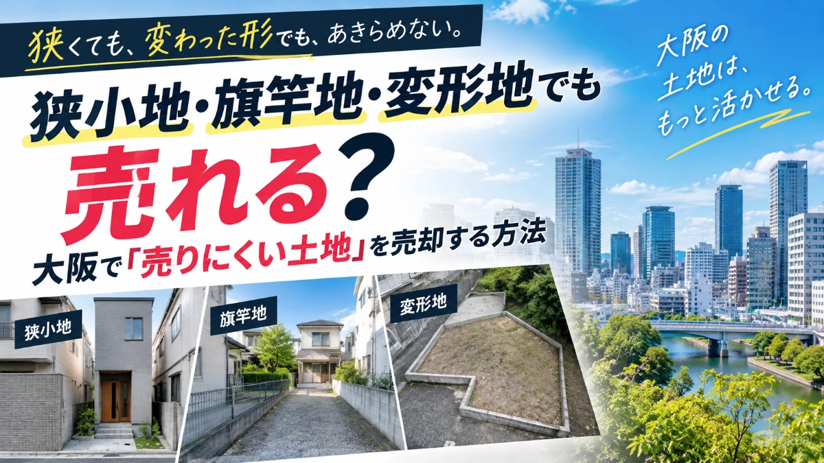 狭小地・旗竿地・変形地でも売れる？大阪で「売りにくい土地」を売却する方法