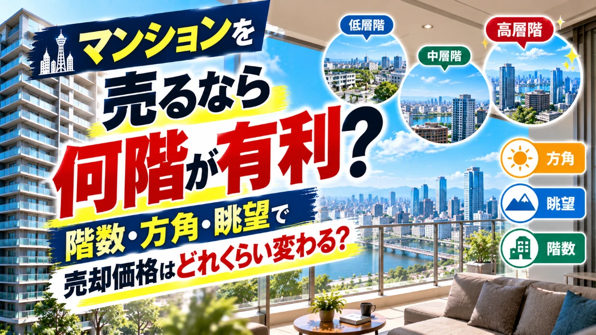 マンションを売るなら何階が有利？階数・方角・眺望で売却価格はどれくらい変わる？