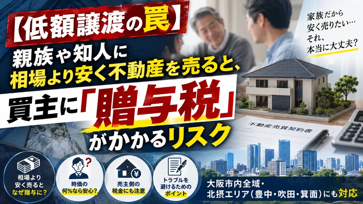【低額譲渡の罠】親族や知人に相場より安く不動産を売ると、買主に「贈与税」がかかるリスク